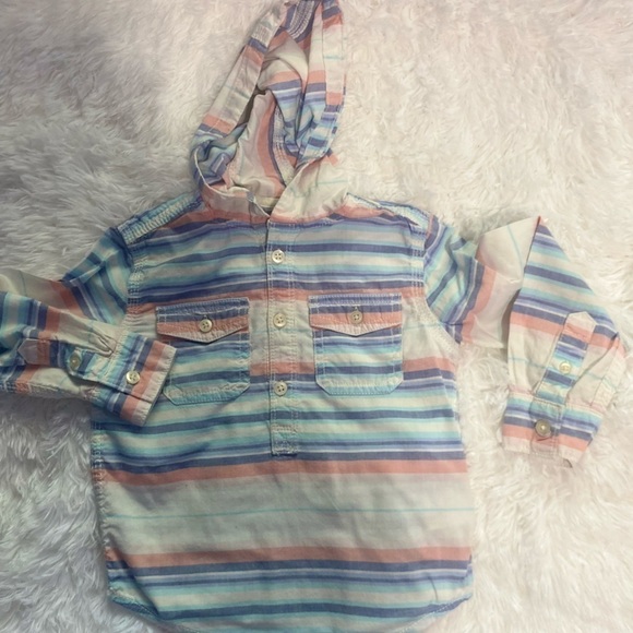 Carter’s boy 3T stripe hoodie long sleeve light weight - Picture 1 of 3